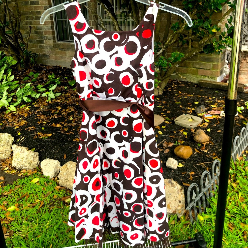Brown,red My Michelle dress